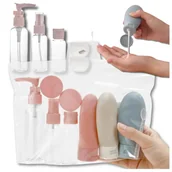 Meble modułowe i akcesoria - 11-częściowy zestaw silikonowych butelek podróżnych na kosmetyki - miniaturka - grafika 1
