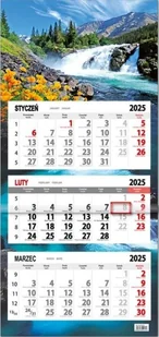 Kalendarz 2025 trójdzielny płaska główka wodospad - Mały naukowiec - miniaturka - grafika 1