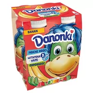 Desery dla dzieci - Danone Danonki Jogurt do picia banan 400 g (4 x 100 g) - miniaturka - grafika 1