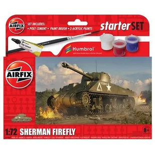 AirFix Amerykański czołg średni Sherman Firefly (z farbami) 55003 - Modele do sklejania - miniaturka - grafika 1