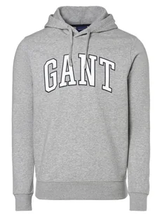 Gant - Męska bluza z kapturem, szary - Bluzy męskie - miniaturka - grafika 1