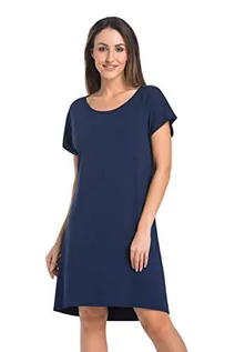 Piżamy damskie - Teyli Damska koszula nocna z bawełny Luzi, niebieski, L - grafika 1