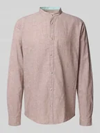 Koszule męskie - Koszula casualowa o kroju regular fit z mieszanki lnu i bawełny - miniaturka - grafika 1