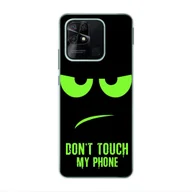 Etui i futerały do telefonów - King Design Etui kompatybilne z Xiaomi Redmi 10C Plastikowe miękkie etui na telefon - Etui na telefon komórkowy Dont Touch My Phone Green - miniaturka - grafika 1