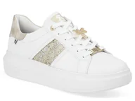 Sneakersy damskie - Buty sportowe sneakersy damskie Rieker W1202-82 skórzane białe-40 - miniaturka - grafika 1