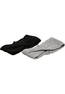 Urban Classics Opaska na głowę, unisex, 2 sztuki, czarna, szara, jeden rozmiar, czarny/szary, jeden rozmiar - Ozdoby do włosów - miniaturka - grafika 1