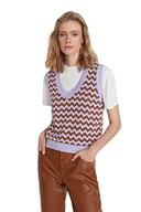 Bluzy damskie - TRENDYOL Damska bluza żakardowa, fioletowa, M, liliowy, M - miniaturka - grafika 1