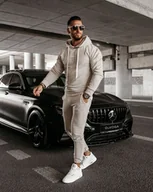 Dresy męskie - Komplet męski OLAVOGA ARES 2024 beż L - Fashionplace - miniaturka - grafika 1