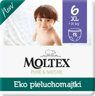 Pieluchy - Moltex pieluchomajtki elastyczne Pure & Nature XL +14 kg 18 sztuk) - miniaturka - grafika 1