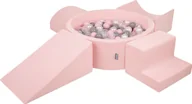 Suche baseny - KiddyMoon KiddyMoon Piankowy plac zabaw PPZP-OK30D-115 z piłeczkami różowy: perła-szary-transparent-pudrowy róż basen 300/klin L/rampa L/półwałek L/schodek Zabawka plac zabaw - miniaturka - grafika 1