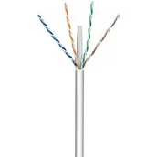 Pozostałe akcesoria sieciowe - Techly Kabel skrętka Cat6a U/UTP drut 305m 100% CU szary - miniaturka - grafika 1