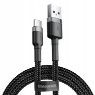 Kable USB - Kabel USB TYP C TypC Baseus Kevlar QC3.0 3A 1m czarny Szybkie ładowanie Przewód do Szybkiego ładowania Telefonu Typu USBC - miniaturka - grafika 1