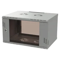 Szafy rack - Szafa wisząca Professional 19" 6U, 450mm, drzwi szklane, szara - miniaturka - grafika 1