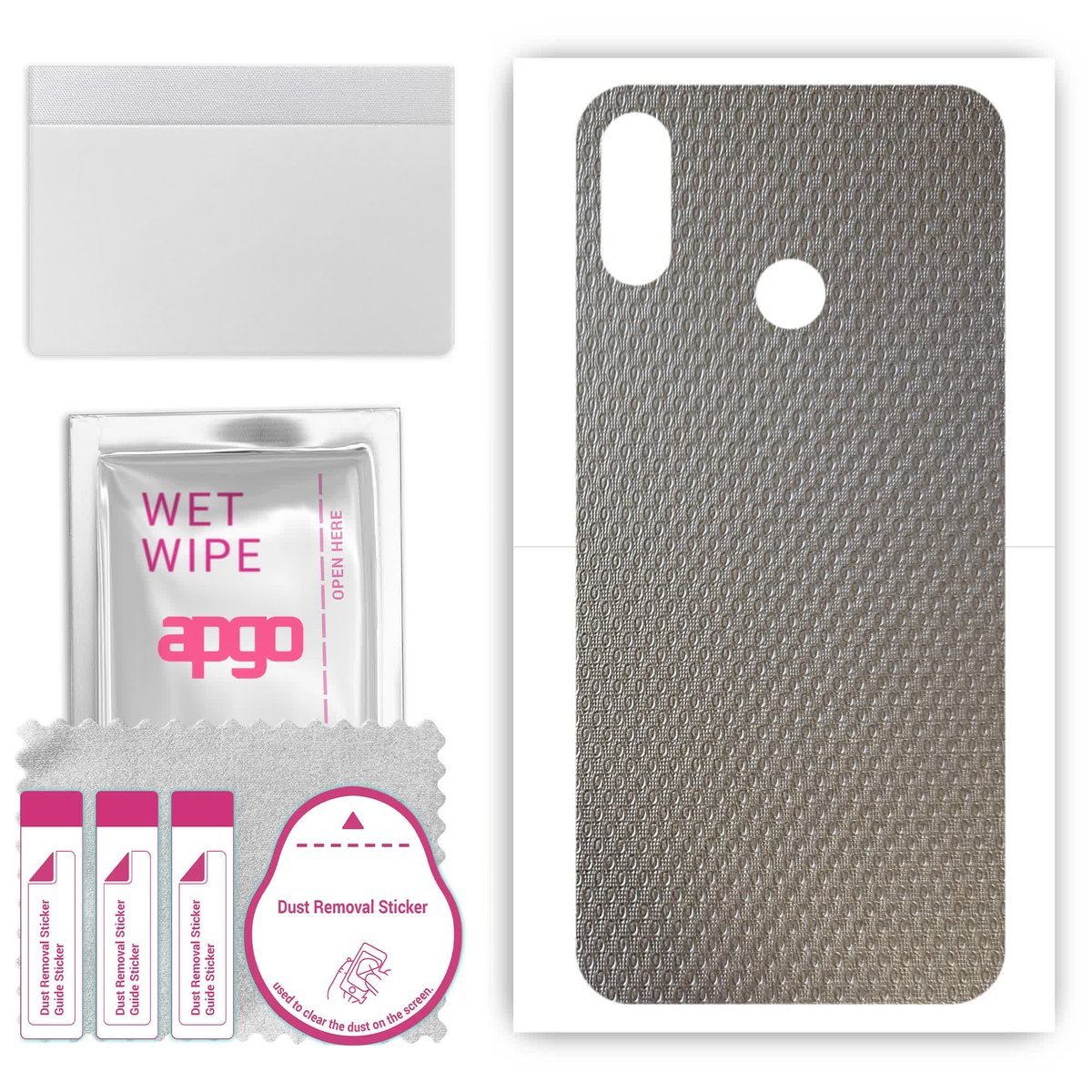 Folia naklejka skórka strukturalna na TYŁ do Oukitel Y4800 - Aluminium krople - apgo SKINS