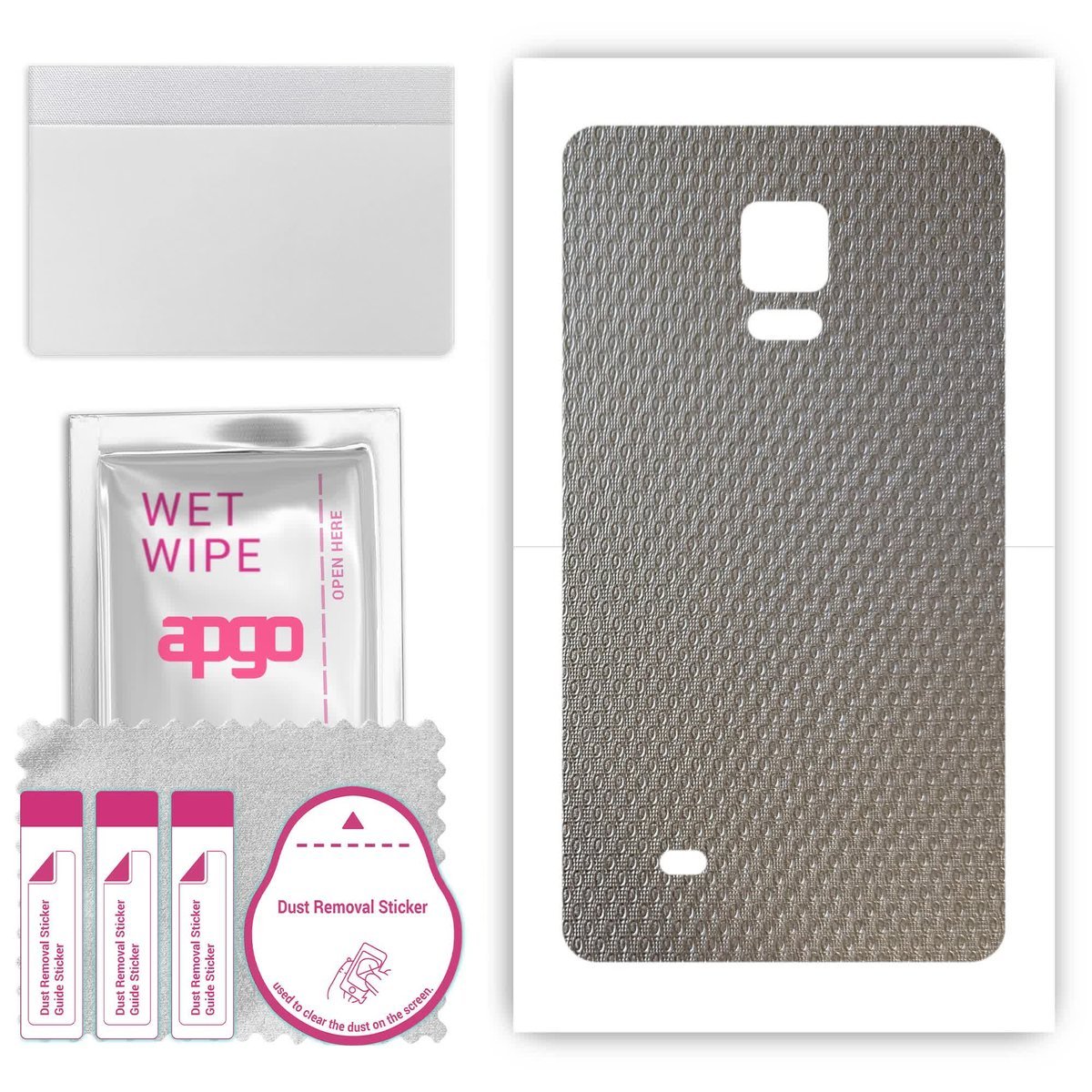 Folia naklejka skórka strukturalna na TYŁ do Samsung Galaxy Note Edge N915 - Aluminium krople - apgo SKINS