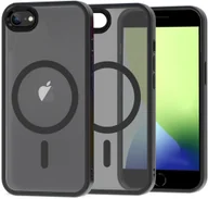 Etui i futerały do telefonów - Etui Magnetyczne Magsafe Magmat do Apple iPhone 7/8/SE 2020, półprzezroczyste czarne - miniaturka - grafika 1