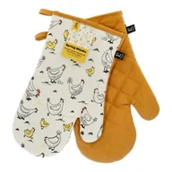 Fartuchy i rękawice kuchenne - Rękawice kuchenne Spring Chicks beżowy - miniaturka - grafika 1