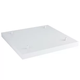Kwadratowa metalowa osłonka sufitowa 40x40cm lakierowana w kolorze białym strukturalnym - na cztery przewody Kolorowe Kable - Akcesoria do oświetlenia - miniaturka - grafika 1