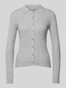 Swetry damskie - Kurtka z dzianiny z listwą guzikową model ‘FETIMA’ - miniaturka - grafika 1