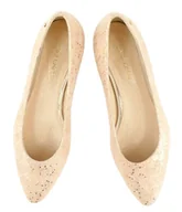 Baleriny - Baleriny Skórzane róż srebrny - wzór koronkowy (4860) - miniaturka - grafika 1