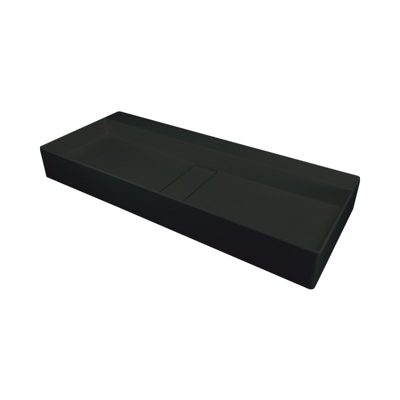 Deante Umywalka granitowa nablatowa Blur czarna nero CQB_NU8S