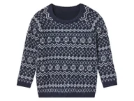 Swetry dla chłopców - lupilu® Sweter chłopięcy świąteczny (110/116, Granatowy/biały) - miniaturka - grafika 1