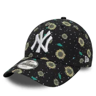 Czapki dla dzieci - Czapka z daszkiem New Era Kids Floral Aop 940 Ne 60503478 S Czarny - miniaturka - grafika 1