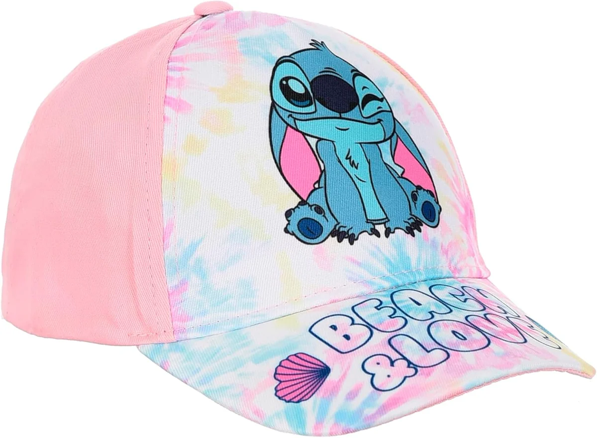 Czapka Disney Stitch różowo-liliowa rozmiar 52 cm plażowa