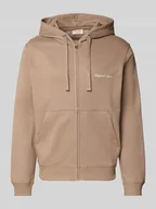 Bluzy męskie - Bluza rozpinana z kieszenią kangurką i zamkiem błyskawicznym - miniaturka - grafika 1