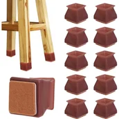 Zawiasy, okucia i inne akcesoria - 32 okrągłe, silikonowe nakładki na nogi krzeseł (kwadratowe) z podkładką filcową, zapobiegające zarysowaniom nóg krzeseł o średnicy od 30 do 45 mm. - miniaturka - grafika 1