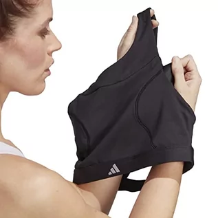Biustonosze - adidas Kobiety Lekkie wsparcie sportowe stanik, Black, XXS - grafika 1