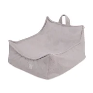 Krzesła obrotowe dla dzieci - MISIOO Puffy Square Fotel 77x67x50cm szary baranek - miniaturka - grafika 1