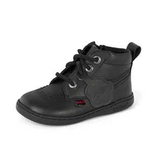 Kickers Unisex Baby Playflex Hi Botki, Czarny, 5 UK Child - Botki damskie - miniaturka - grafika 1