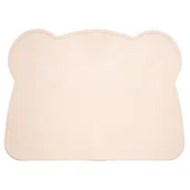 Miseczki i talerzyki dla dzieci - Silikonowa podkładka dla dzieci Retter Brun w kształcie misia, kolor beż - miniaturka - grafika 1