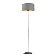 Lampy stojące - LYSNE, lampa podłogowa SOFIA GOLD, szary stalowy ze złotym wnętrzem - miniaturka - grafika 1