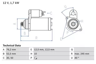 BOSCH Rozrusznik 0 986 020 300 - Rozruszniki - miniaturka - grafika 1
