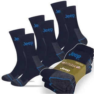 JEEP Skarpety Męskie Wytrzymałe NAVY Bawełna Zestaw 3 Pary Roz. 39/42 - Skarpetki męskie - miniaturka - grafika 1