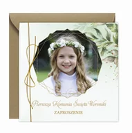 Zabawki interaktywne dla dzieci - ﻿Zaproszenie  ze zdjęciem Komunia Święta  ZD - miniaturka - grafika 1