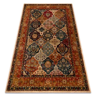 Dywan wełniany POLONIA Azer ramka orientalny czerwony wielokolorowy 170x235 cm - Dywany - miniaturka - grafika 1