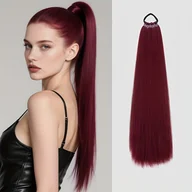 Pozostałe akcesoria fryzjerskie - TEMU Długi, Prosty, Syntetyczny, Długawy, Z Elastyczną Paską - Odporne Na Ciepło, Miękkie Włosy Dla Kobiet, Łatwe Do Zrobienia, Styl , Idealne Na - miniaturka - grafika 1