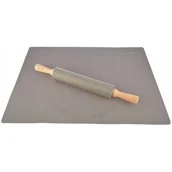 Miseczki i talerzyki dla dzieci - Kassel Stolnica silikonowa z wałkiem KASSEL, szara, - miniaturka - grafika 1