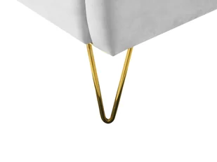 Łóżko welurowe 140 x 200 cm szare AMBILLOU - Łóżka - miniaturka - grafika 9