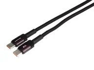 Kable USB - WAYME Kabel do ładowania i synchronizacji, w oplocie z mikrofibry, 100 cm, USB-C > USB-C, max 100W, fioletowy - miniaturka - grafika 1