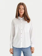 Koszule damskie - Morgan Koszula 252-CRISTO Biały Loose Fit - miniaturka - grafika 1