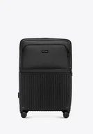 Walizki - Duża walizka z ABS-u i nylonu czarna - miniaturka - grafika 1