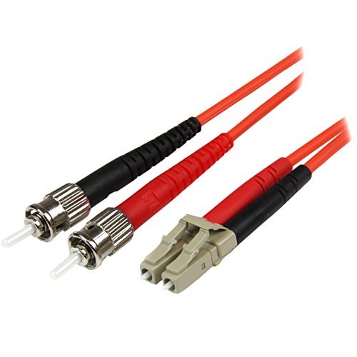 StarTech.com Multimode LC na ST kabel z włókna szklanego 5 m, LWL/włókno szklane 50/125µ Duplex kabel krosowy, kabel sieciowy LC, ST pomarańczowy