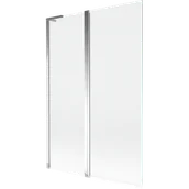 Parawany nawannowe - Mexen Mist L parawan nawannowy 2-skrzydłowy 120 x 150 cm, transparent, chrom - 8A9L-120-011-01-00 - miniaturka - grafika 1
