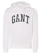 Bluzy męskie - Gant - Męska bluza z kapturem, biały - miniaturka - grafika 1