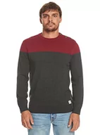 Swetry męskie - Quiksilver Kardigan męski czerwony XXL - miniaturka - grafika 1