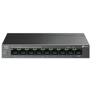 Switch TP-LINK LS109P Fast Ethernet, 9 portów, Funkcja PoE LS109P - Switche - miniaturka - grafika 1